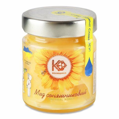 Мед натуральний Конюшина соняшниковий 250 г 2844390643 фото