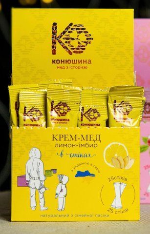 Крем-мед в стіках Конюшина лимон-імбир 15 г х 25 шт 2844390663 фото