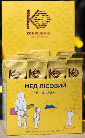 Мед в стіках Конюшина лісовий 15 г х 25 шт 2844390664 фото