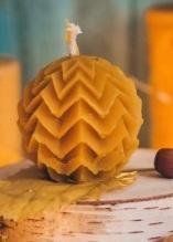 Свічка воскова Конюшина Казкова куля 90 г 2844390673 фото